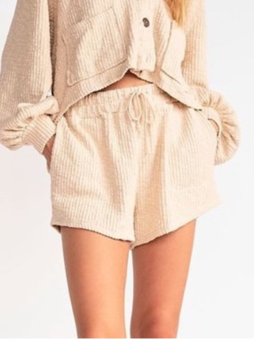 Free People Beach Oasis Shorts in Tan